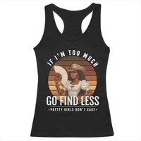Black History African Melanin Cowgirl Racerback Tank Top Country Girls African American Western Tribute