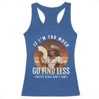 Black History African Melanin Cowgirl Racerback Tank Top Country Girls African American Western Tribute