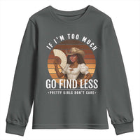 Black History African Melanin Cowgirl Youth Sweatshirt Country Girls African American Western Tribute