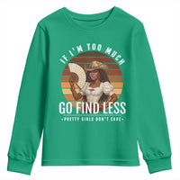 Black History African Melanin Cowgirl Youth Sweatshirt Country Girls African American Western Tribute