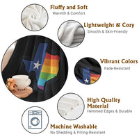 LGBTQ Texas State Flag Throw Blanket - Wonder Print Shop