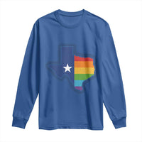 LGBTQ Texas State Flag Long Sleeve Shirt - Wonder Print Shop