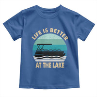 Funny Lake Life Toddler T Shirt Vintage Life is Better at The Lake Pontoon Boat - Wonder Print Shop