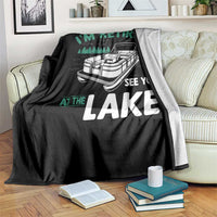 Im Retired See You At The Lake Throw Blanket Funny Retirement Gifts Lake Lover Gifts - Wonder Print Shop