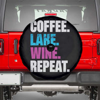 Funny Lake Life Spare Tire Cover Coffee Lake Wine Repeat - Wonder Print Shop
