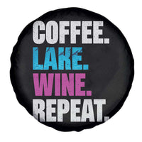 Funny Lake Life Spare Tire Cover Coffee Lake Wine Repeat - Wonder Print Shop