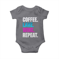 Funny Lake Life Baby Onesie Coffee Lake Wine Repeat - Wonder Print Shop