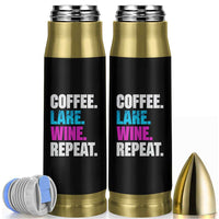 Funny Lake Life Bullet Tumbler Coffee Lake Wine Repeat - Wonder Print Shop