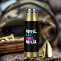 Funny Lake Life Bullet Tumbler Coffee Lake Wine Repeat - Wonder Print Shop