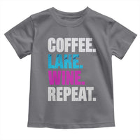 Funny Lake Life Toddler T Shirt Coffee Lake Wine Repeat - Wonder Print Shop