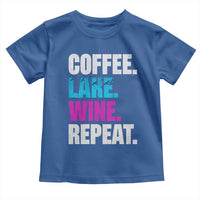 Funny Lake Life Toddler T Shirt Coffee Lake Wine Repeat - Wonder Print Shop