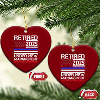 Police Retirement 2025 Ceramic Ornament Funny Retired Under New Management See Wife For Details - Wonder Print Shop