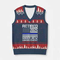 Police Retirement 2025 V-Neck Knit Sweater Vest Funny Retired Under New Management See Wife For Details - Wonder Print Shop