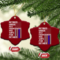 Police Retirement Ceramic Ornament Retired Under New Management See Wife For Details - Wonder Print Shop