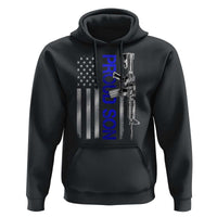 Proud Son of a Police Dad Hoodie Gun American Flag Family Support