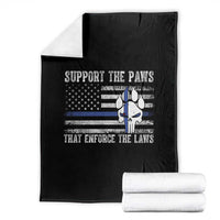 Police K9 Throw Blanket Support The Paws That Enforce The Laws US Flag - Wonder Print Shop