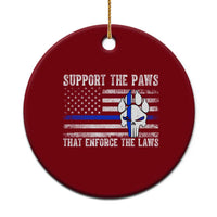 Police K9 Ceramic Ornament Support The Paws That Enforce The Laws US Flag - Wonder Print Shop