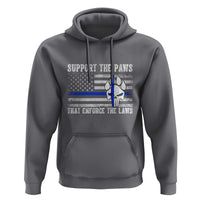 Police K9 Hoodie Support The Paws That Enforce The Laws US Flag - Wonder Print Shop