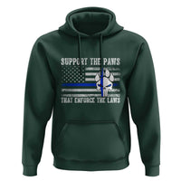 Police K9 Hoodie Support The Paws That Enforce The Laws US Flag - Wonder Print Shop