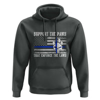 Police K9 Hoodie Support The Paws That Enforce The Laws US Flag - Wonder Print Shop
