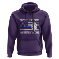 Police K9 Hoodie Support The Paws That Enforce The Laws US Flag - Wonder Print Shop