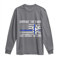 Police K9 Long Sleeve Shirt Support The Paws That Enforce The Laws US Flag - Wonder Print Shop