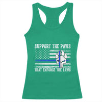 Police K9 Racerback Tank Top Support The Paws That Enforce The Laws US Flag - Wonder Print Shop