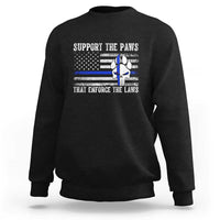 Police K9 Sweatshirt Support The Paws That Enforce The Laws US Flag - Wonder Print Shop