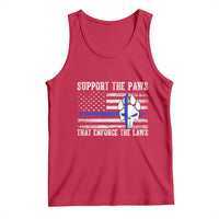 Police K9 Tank Top Support The Paws That Enforce The Laws US Flag - Wonder Print Shop