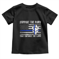 Police K9 Toddler T Shirt Support The Paws That Enforce The Laws US Flag - Wonder Print Shop