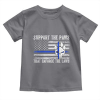 Police K9 Toddler T Shirt Support The Paws That Enforce The Laws US Flag - Wonder Print Shop