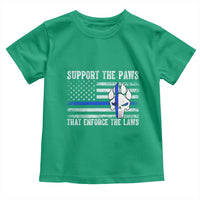 Police K9 Toddler T Shirt Support The Paws That Enforce The Laws US Flag - Wonder Print Shop