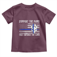 Police K9 Toddler T Shirt Support The Paws That Enforce The Laws US Flag - Wonder Print Shop
