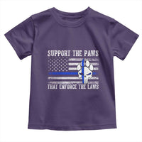 Police K9 Toddler T Shirt Support The Paws That Enforce The Laws US Flag - Wonder Print Shop