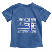 Police K9 Toddler T Shirt Support The Paws That Enforce The Laws US Flag - Wonder Print Shop