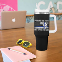 Police K9 Tumbler With Handle Support The Paws That Enforce The Laws US Flag - Wonder Print Shop
