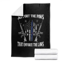 Police K9 Throw Blanket Support The Paws That Enforce The Laws American Flag - Wonder Print Shop