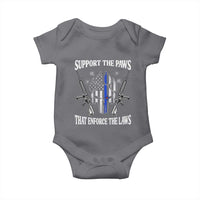 Police K9 Baby Onesie Support The Paws That Enforce The Laws American Flag - Wonder Print Shop