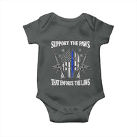 Police K9 Baby Onesie Support The Paws That Enforce The Laws American Flag - Wonder Print Shop