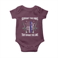 Police K9 Baby Onesie Support The Paws That Enforce The Laws American Flag - Wonder Print Shop