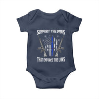 Police K9 Baby Onesie Support The Paws That Enforce The Laws American Flag - Wonder Print Shop