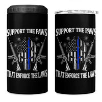 Police K9 4 in 1 Can Cooler Tumbler Support The Paws That Enforce The Laws American Flag - Wonder Print Shop