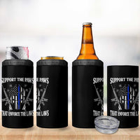 Police K9 4 in 1 Can Cooler Tumbler Support The Paws That Enforce The Laws American Flag - Wonder Print Shop