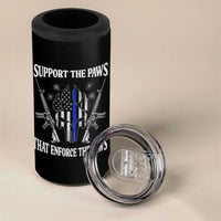 Police K9 4 in 1 Can Cooler Tumbler Support The Paws That Enforce The Laws American Flag - Wonder Print Shop