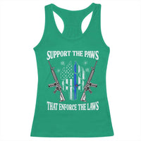 Police K9 Racerback Tank Top Support The Paws That Enforce The Laws American Flag - Wonder Print Shop