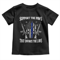 Police K9 Toddler T Shirt Support The Paws That Enforce The Laws American Flag - Wonder Print Shop