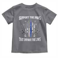 Police K9 Toddler T Shirt Support The Paws That Enforce The Laws American Flag - Wonder Print Shop