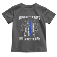 Police K9 Toddler T Shirt Support The Paws That Enforce The Laws American Flag - Wonder Print Shop