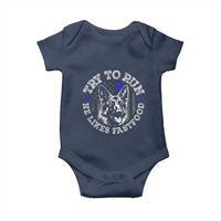 Funny Police K9 Baby Onesie Try To Run He Like Fast Food - Wonder Print Shop