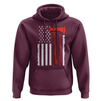 The Legend Has Retired Firefighter Hoodie Vintage Retirement Gifts Fireman American Flag - Wonder Print Shop